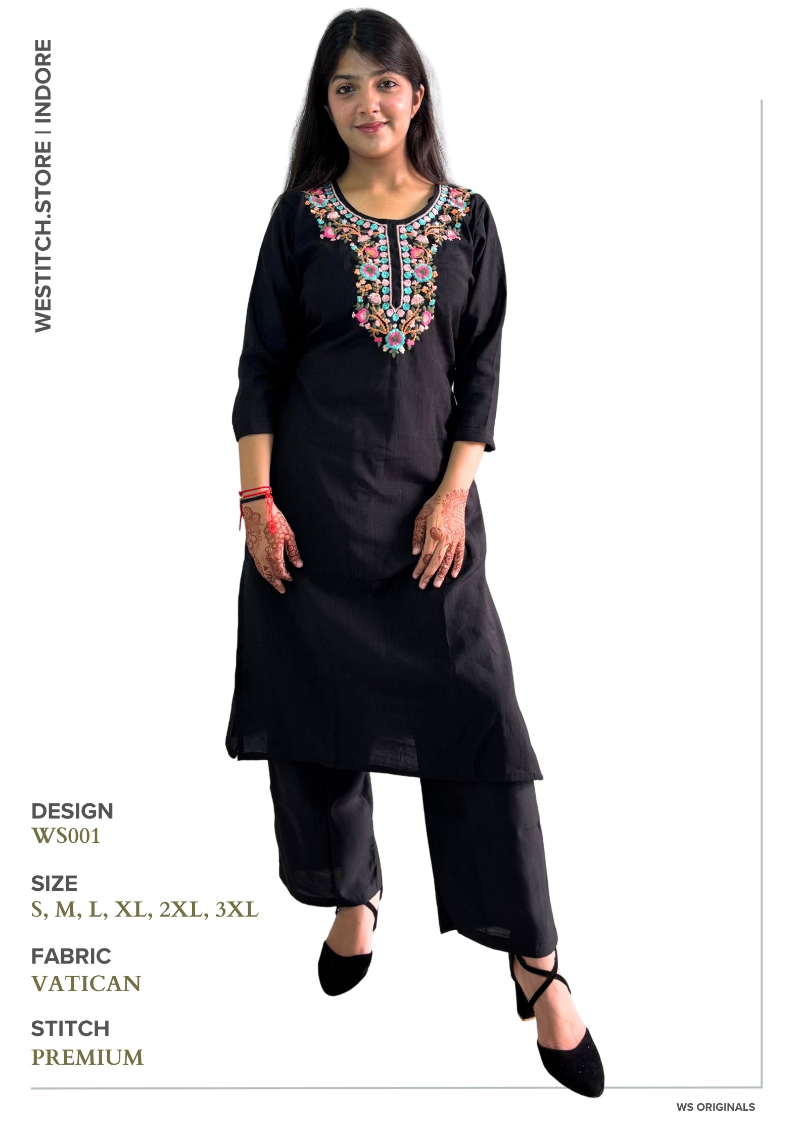 Black Designer Kurti
