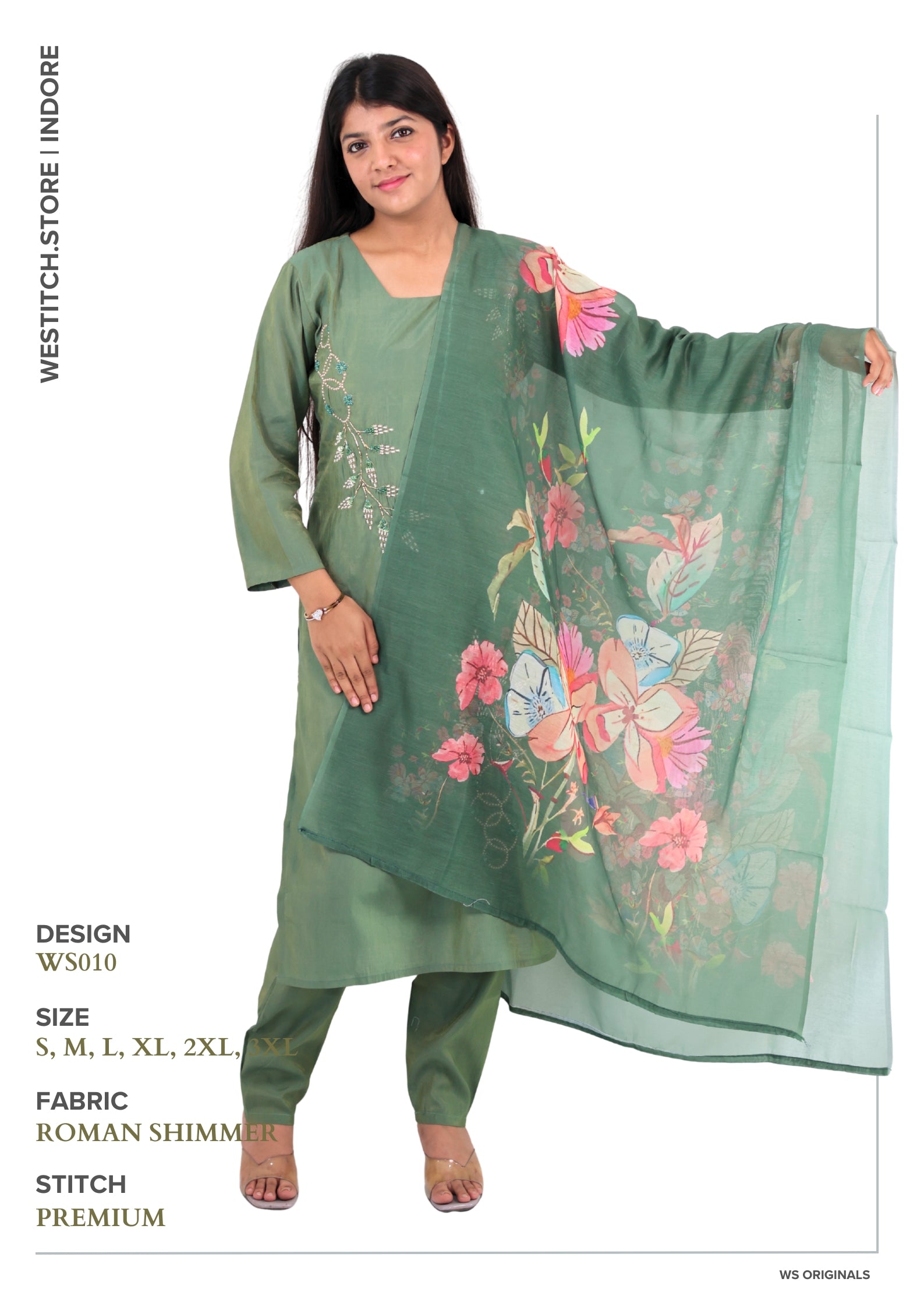 Green Kurti-set